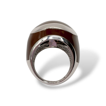 Anello Donna con Smalto Marrone - Lucos Preziosi