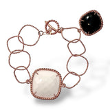 Bracciale Donna con Agata Bianca e Onice - Lucos Preziosi