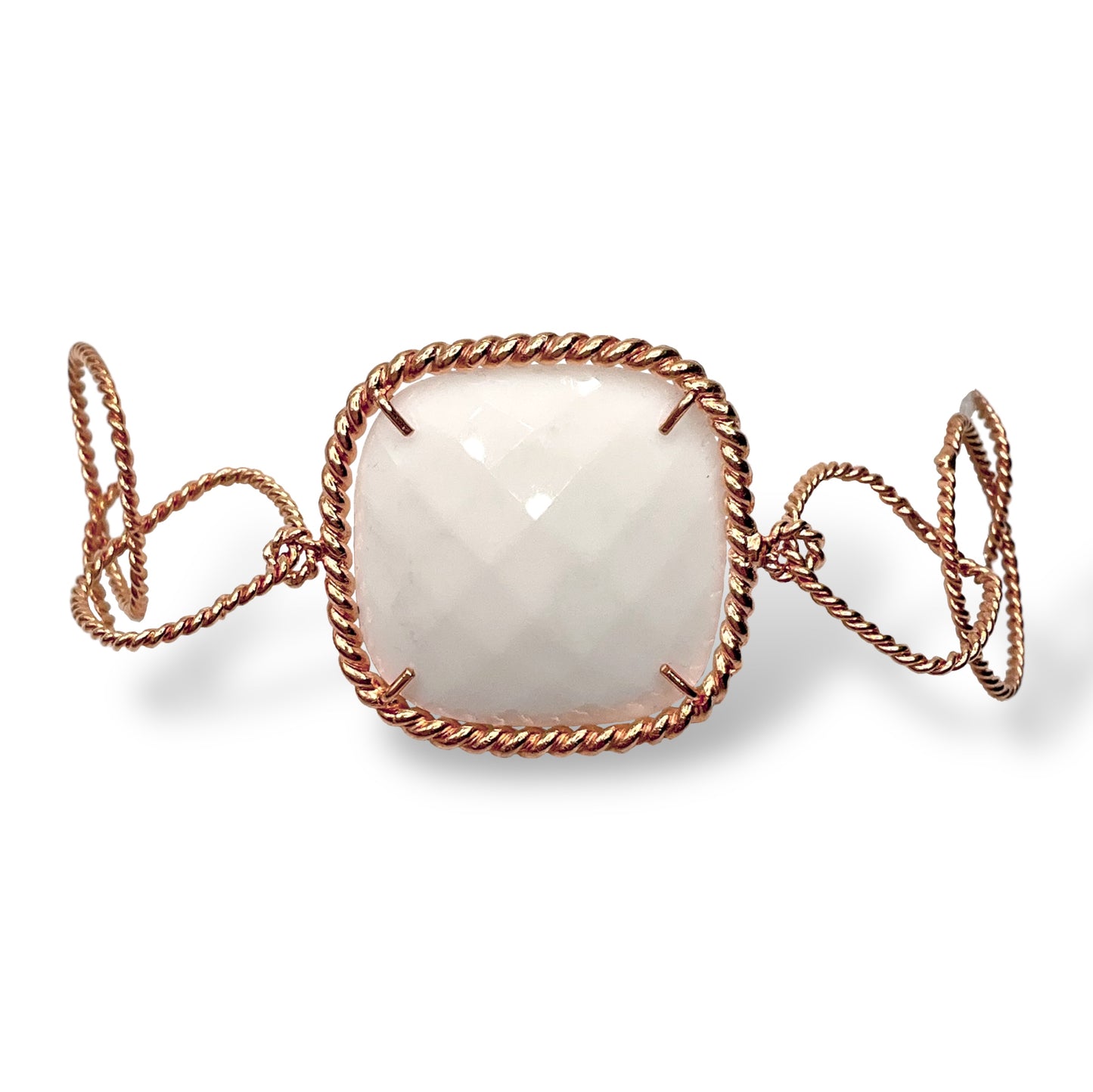 Bracciale Donna con Agata Bianca e Onice - Lucos Preziosi