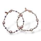 Bracciale Donna con Ametiste e Perle - Lucos Preziosi