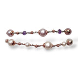 Bracciale Donna con Ametiste e Perle - Lucos Preziosi