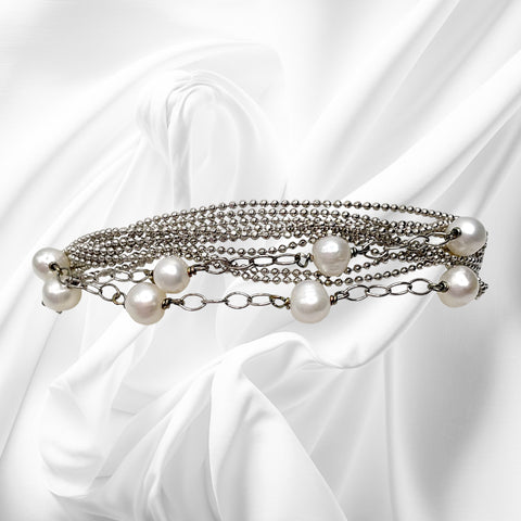 Bracciale Donna Multicatena con Perle Ottaviani Bijoux - 47585