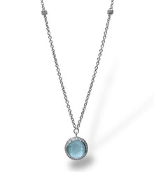 Collana Lunga Donna Ti Sento Milano Ciondolo Pietra Azzurra - 3802AG/70