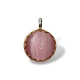 Ciondolo con Pietra Tonda Sfaccettata Rosa Ti Sento Milano - 6690CP