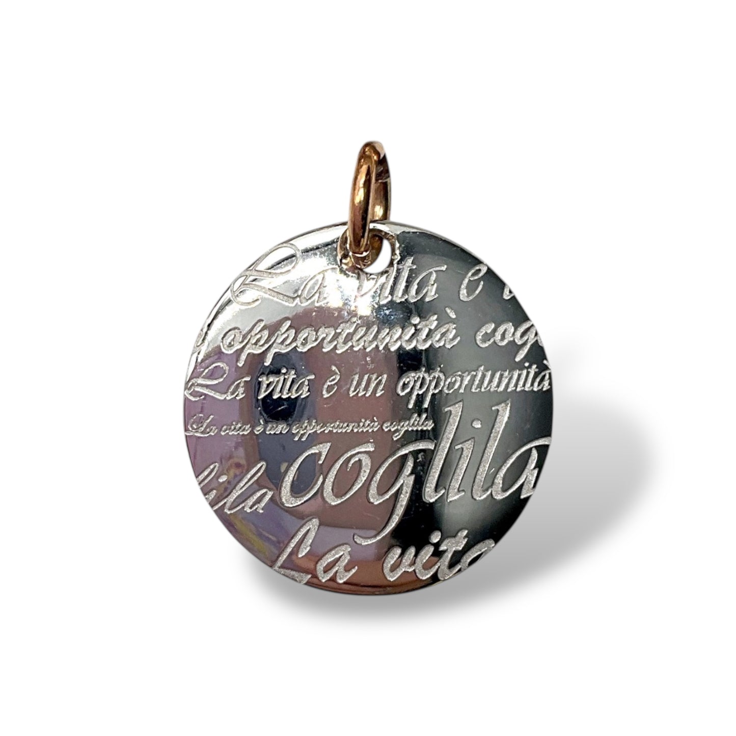 Ciondolo Medaglia Frasi Incise Lucos Preziosi - LF0001