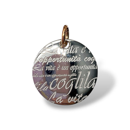 Ciondolo Medaglia Frasi Incise Lucos Preziosi - LF0001