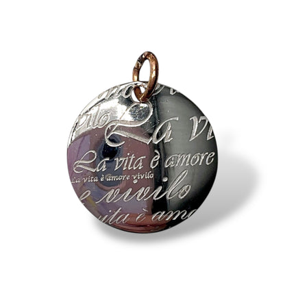 Ciondolo Medaglia Frasi Incise Lucos Preziosi - LF0001
