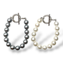 Bracciale di Perle Bianche o Grigie con Chiusura in Argento Ti Sento Milano - 2430PW