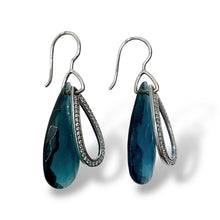 Orecchini a Monachella in Argento Pietra Blu e Zirconi Ti Sento Milano - 7621TP