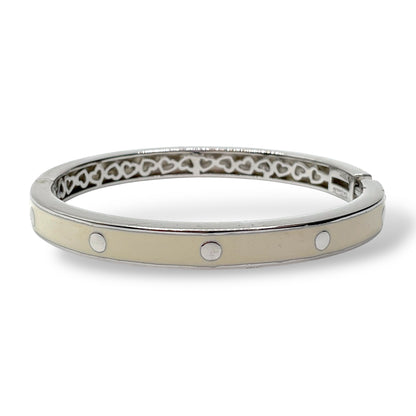 Bracciale Rigido Smalto Panna e Zirconi Ti Sento Milano - 2694EW