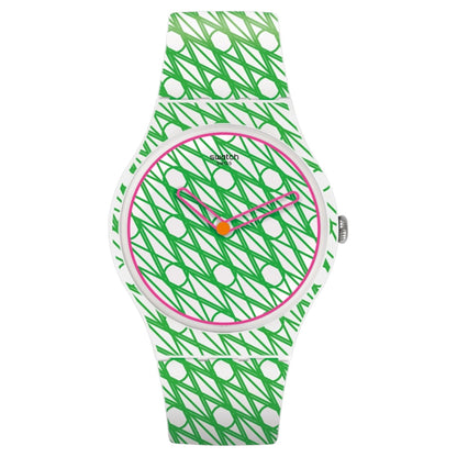 Orologio Unisex Swatch Duet in Green & Pink - SUOZ208