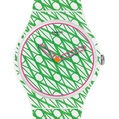 Orologio Unisex Swatch Duet in Green & Pink - SUOZ208