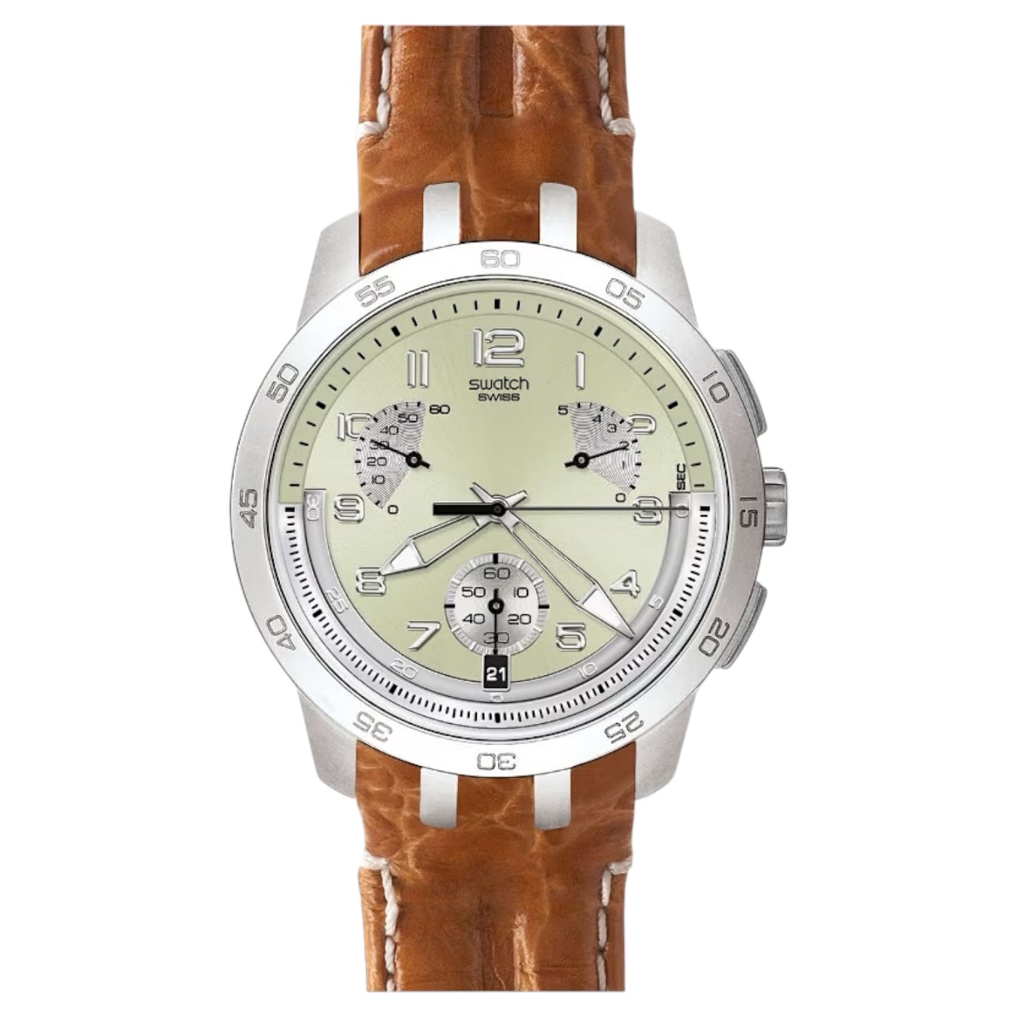 Orologio Cronografo Uomo Swatch Irony Retrograde Sand Structure - YRS401