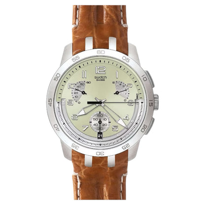Orologio Cronografo Uomo Swatch Irony Retrograde Sand Structure - YRS401