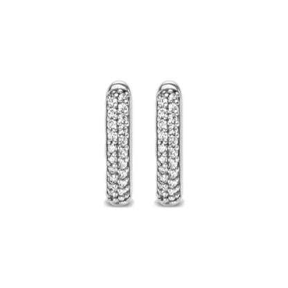 Orecchini a Cerchio in Argento con Zirconi Ti Sento Milano - 7248ZI