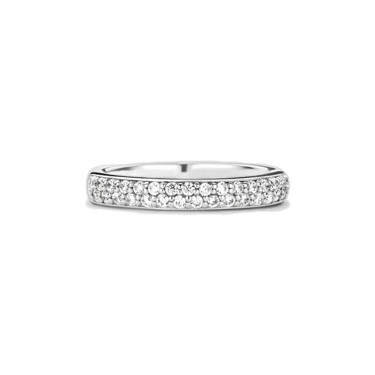 Anello Fedina Donna Doppia Fila di Zirconi Ti Sento Milano - 1414ZI/52