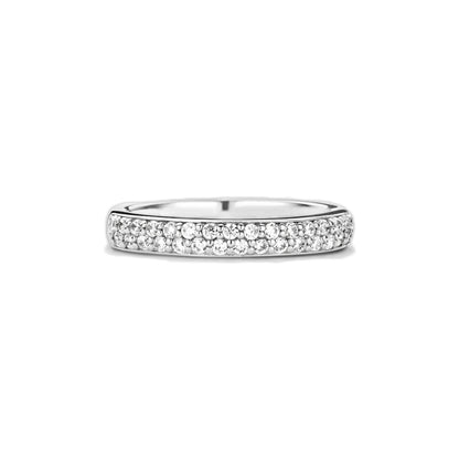 Anello Fedina Donna Doppia Fila di Zirconi Ti Sento Milano - 1414ZI/52