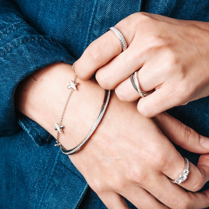 Anello Fedina Donna Doppia Fila di Zirconi Ti Sento Milano - 1414ZI/52