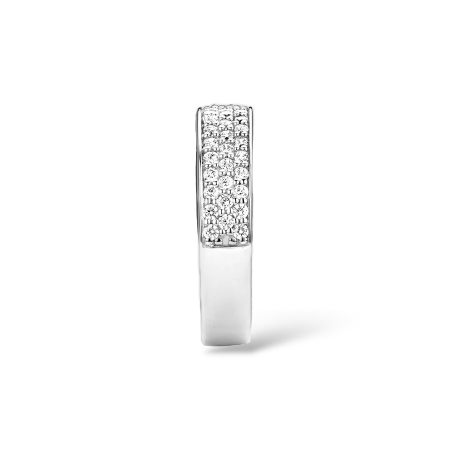 Anello Fedina Donna Tripla Fila di Zirconi Ti Sento Milano - 1401ZI