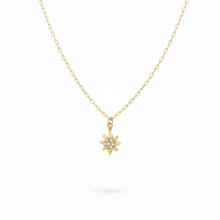 Collana Dvccio Con Sole A Ciondolo E Cristalli Al Centro Argento 925 Placcata oro 24kt - GCSIL10G