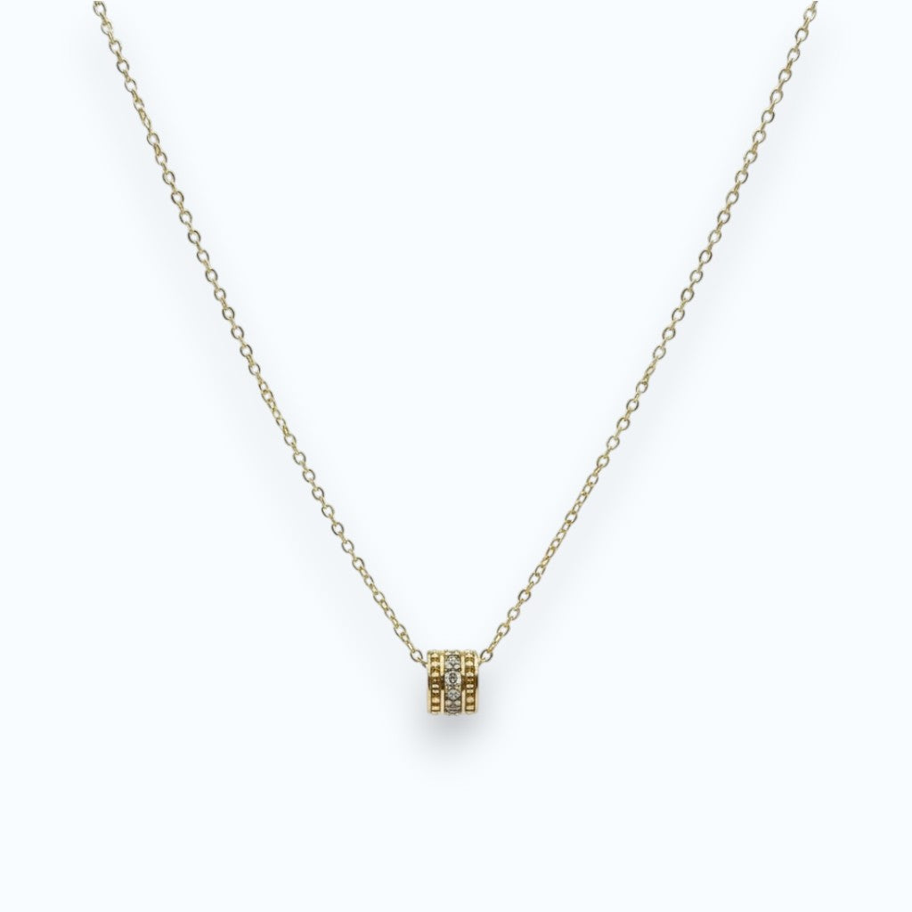 Collana Dvccio Ciondolo A Bariletto Argento 925 Placcata oro 24kt - GCSIL15G