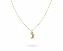 Collana Dvccio Con Luna Argento 925 Placcata oro 24kt - GCSIL12G