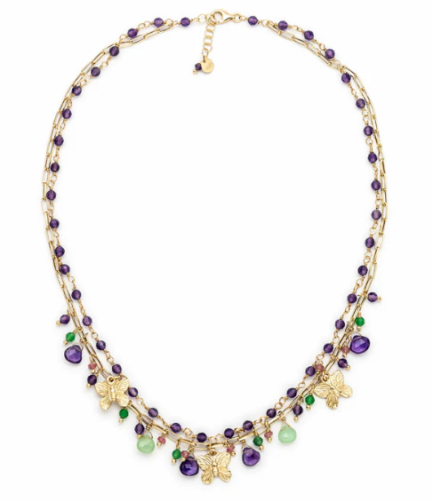 Collana Con Pendenti Ishwara Ali Per Volare - SS0540GR/AM