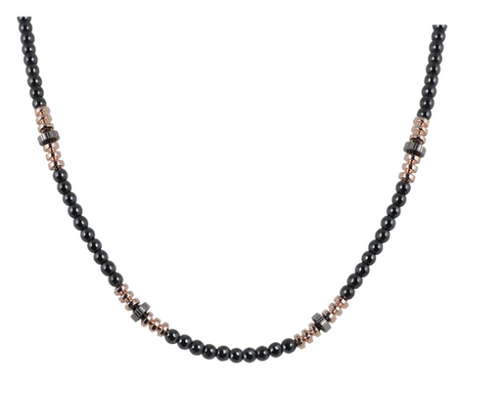 Collana In Acciaio Dorato Rosso Amante Amerigo- UCO717GR