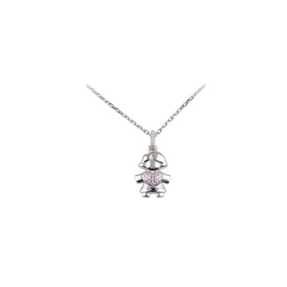 Collana Donna In Argento Blu Amante Bimbo E Bimba Grande - BCN456DH - BCN457DH