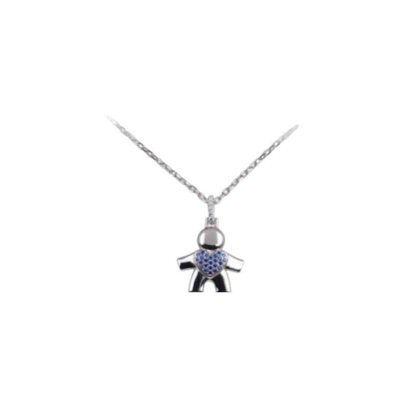 Collana Donna In Argento Blu Amante Bimbo E Bimba Grande - BCN456DH - BCN457DH