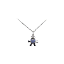 Collana Donna In Argento Blu Amante Bimbo E Bimba Grande - BCN456DH - BCN457DH