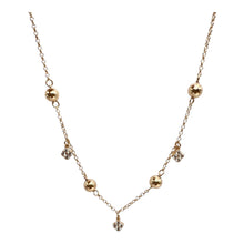 Collana Dvccio Con Quadrifogli e Sfere D'orate Argento 925 Placcata oro 24kt - GCCHE1701G