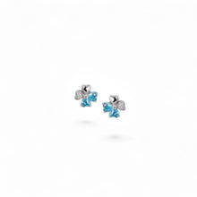 Orecchini Donna In Argento Blu Amante A Quadrifoglio - BOR234PH
