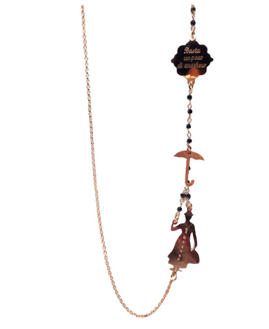 Collana Lunga con Spinelli Neri Mary Poppins - Le Favole