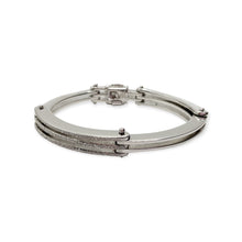 Bracciale Donna Semirigido Sabbiato Lucido in Argento - B0089