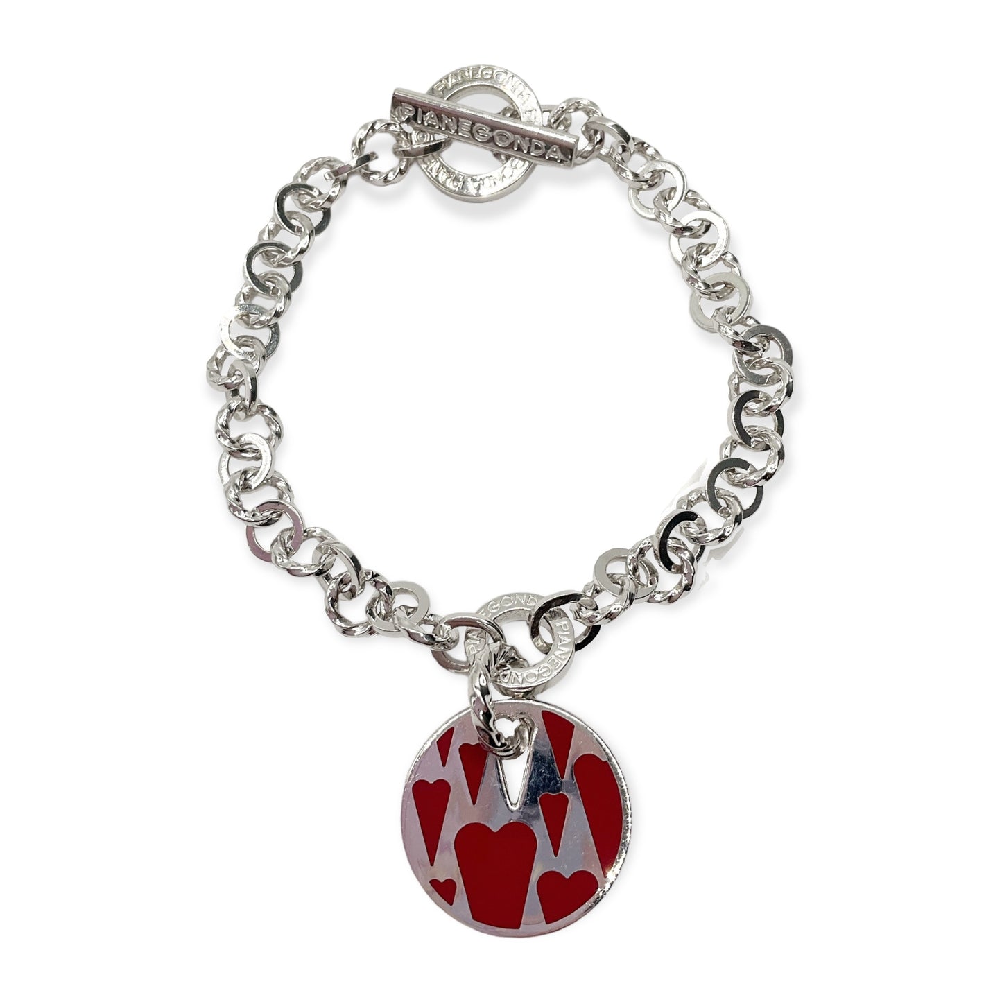 Bracciale Donna Smalto Rosso in Argento - BA010008