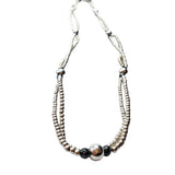 Collana Spadarella Doppia Argento e Ematite - SPGR572