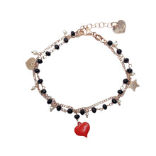 Bracciale Doppio Cuore Rosso - Le Favole