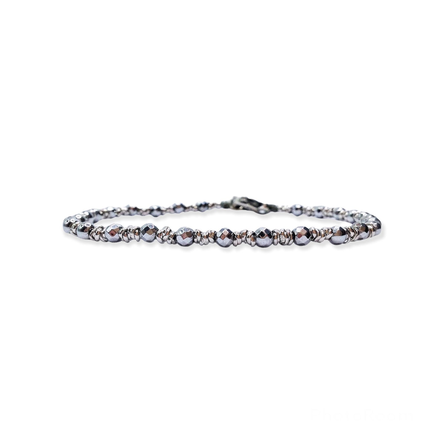 Bracciale Spadarella Ematite e Anellini -SPBR490 -