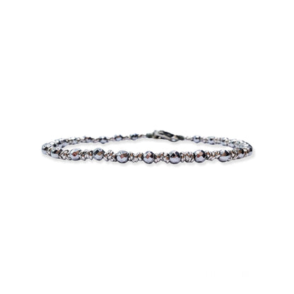 Bracciale Spadarella Ematite e Anellini -SPBR490 -