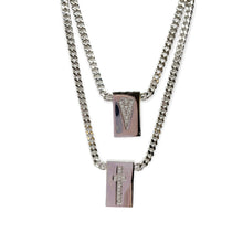 Collana Donna Cuore/Croce con Brillanti in Argento - CA010901