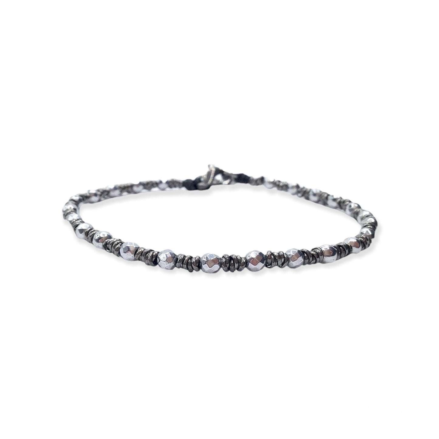 Bracciale Spadarella Ematite e Anellini -SPBR490 -