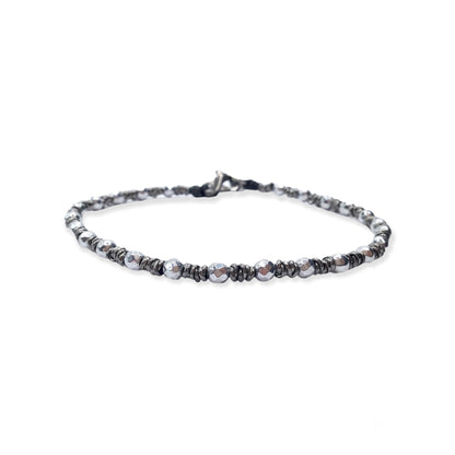 Bracciale Spadarella Ematite e Anellini -SPBR490 -