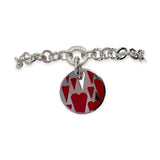 Bracciale Donna Smalto Rosso in Argento - BA010008