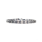 Bracciale Spadarella da Uomo con Quadrati in Argento con Ematite - SPBR586 -