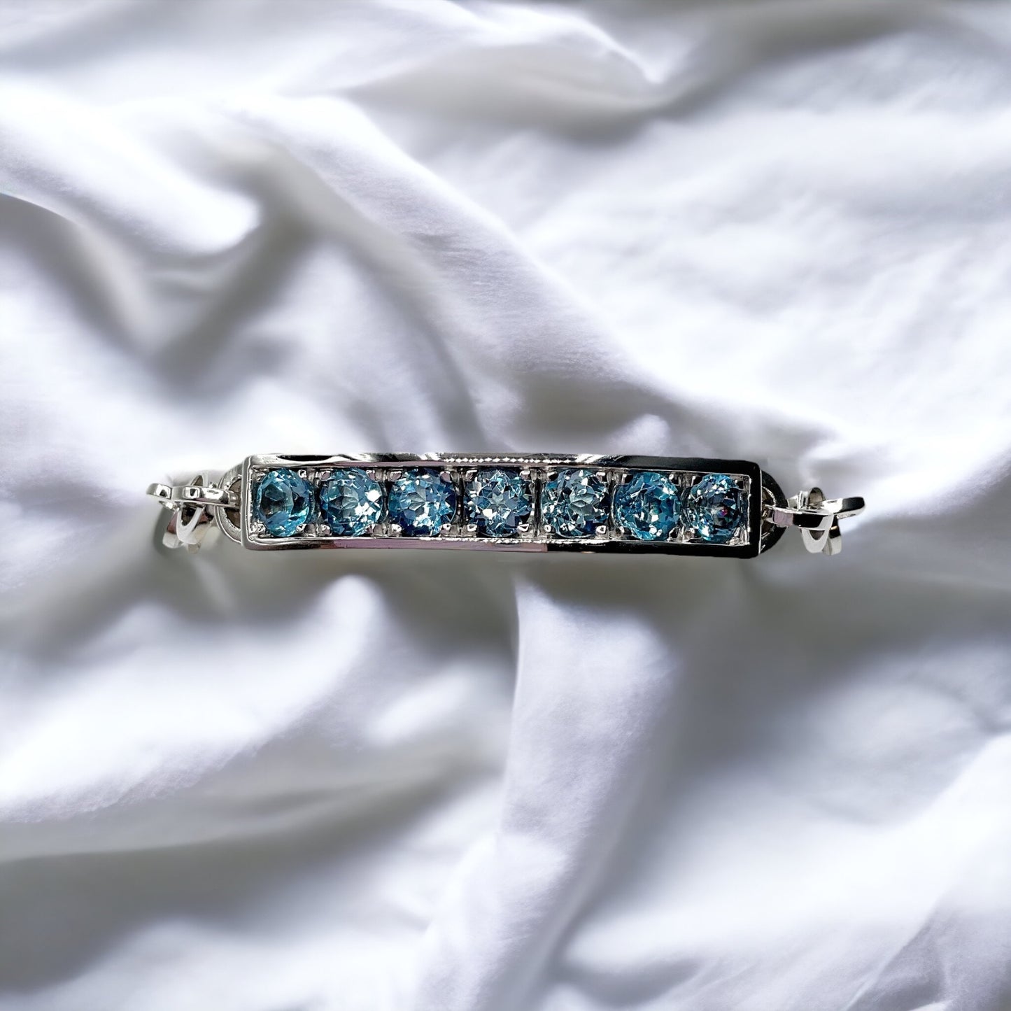 Bracciale Donna Topazi Azzurri in Argento - BA010578
