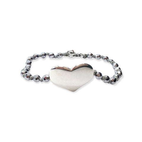 Bracciale Spadarella Cuore ed Ematite - SPBR375 -