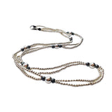 Collana Spadarella Doppia Argento e Ematite - SPGR572