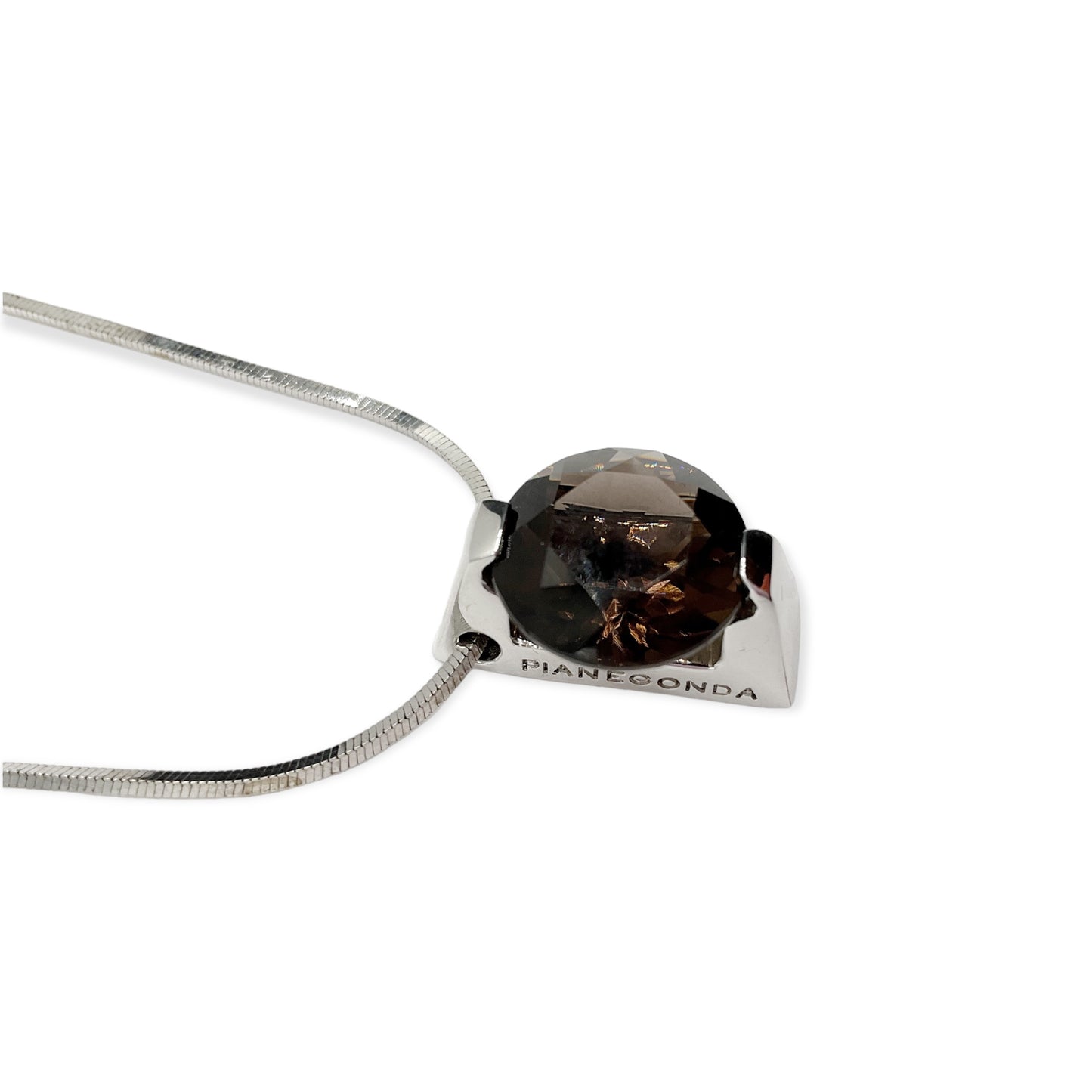 Collana Donna Quarzo Fumè in Argento - CA010683