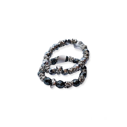 Anello Spadarella Elastico Ematite - SPAN47